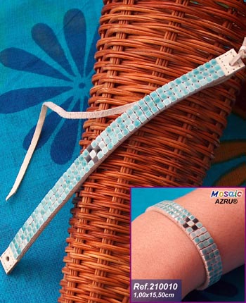Bracelet 1x15,5cm bleu turquoise