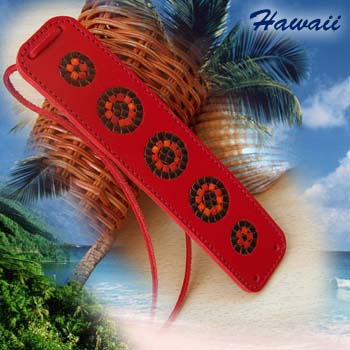 Bracelet Hawaii 3,5x15cm rouge