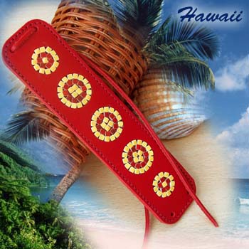 Bracelet Hawaii 3,5x15cm rouge tomate