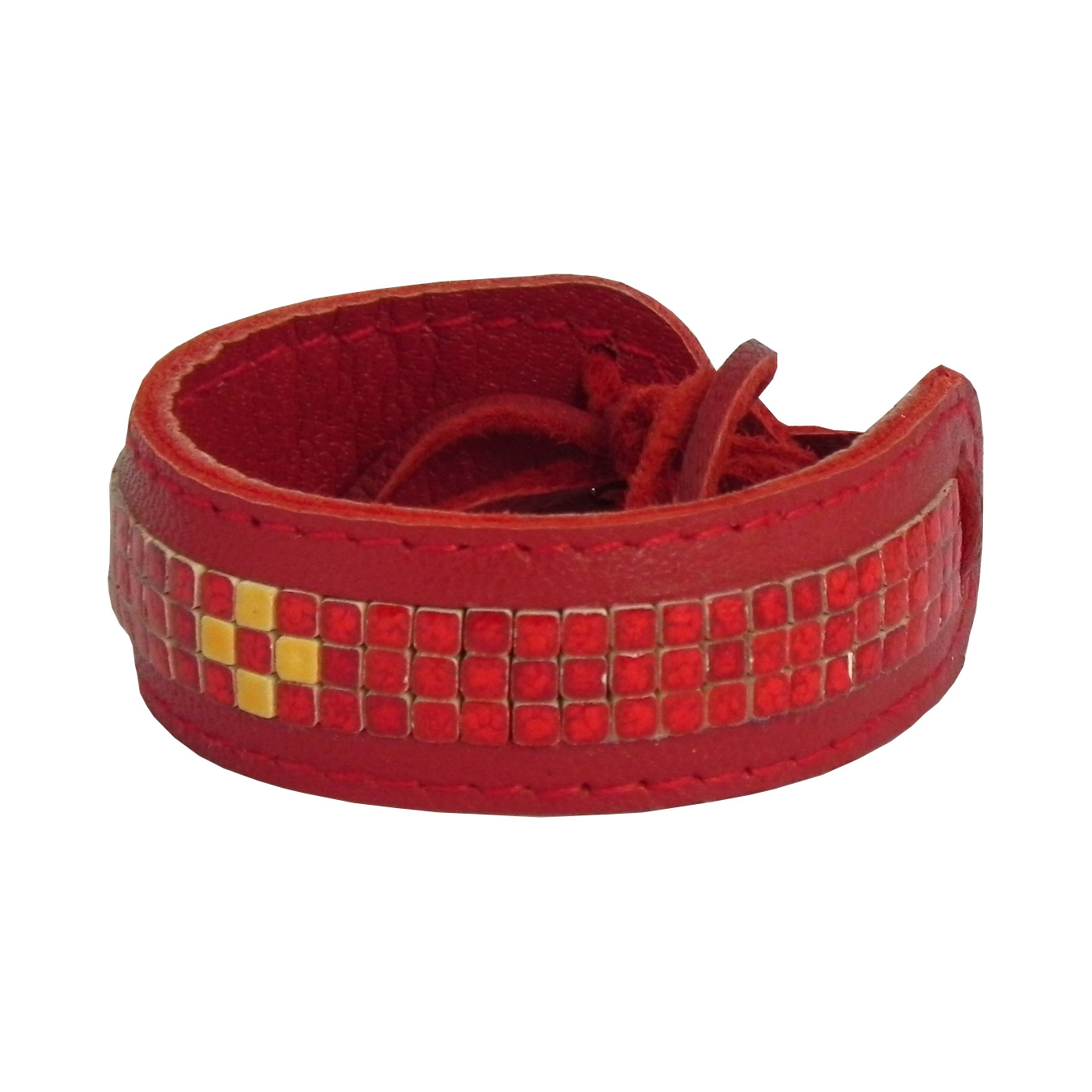 Bracelet Ibiza 2x14,5cm  rouge tomate