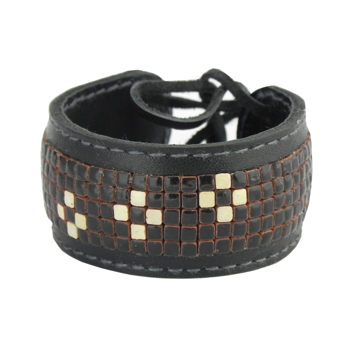 Bracelet Ibiza 2,5x14,5 cm noir