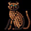 Kreativ-Set, Einfache Mosaik Katze 20x15cm