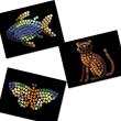 Kreativ-Set, Einfache Mosaik Tiere & Natur (Katze, Fisch, Schmetterling)