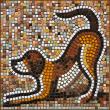 Mosaic kit DIY art 20x20cm Happy doggy
