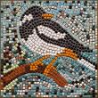 Mosaic kit DIY art 20x20cm Bird on a branch
