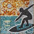 Mosaic kit DIY art 20x20cm Surfer
