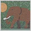 Complete Craft Mosaic Kit 7 inches (20cm) majestic elephant