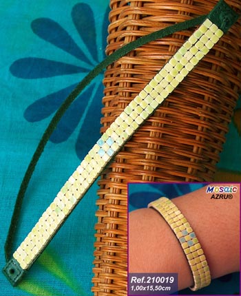 Bracelet 1x15,5cm greenish yellow