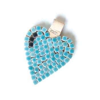 Heart turquoise blue