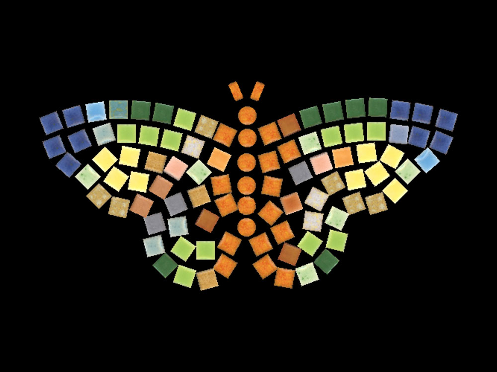 Kreativ-Set, Einfache Mosaik Schmetterling 1, 20x15cm