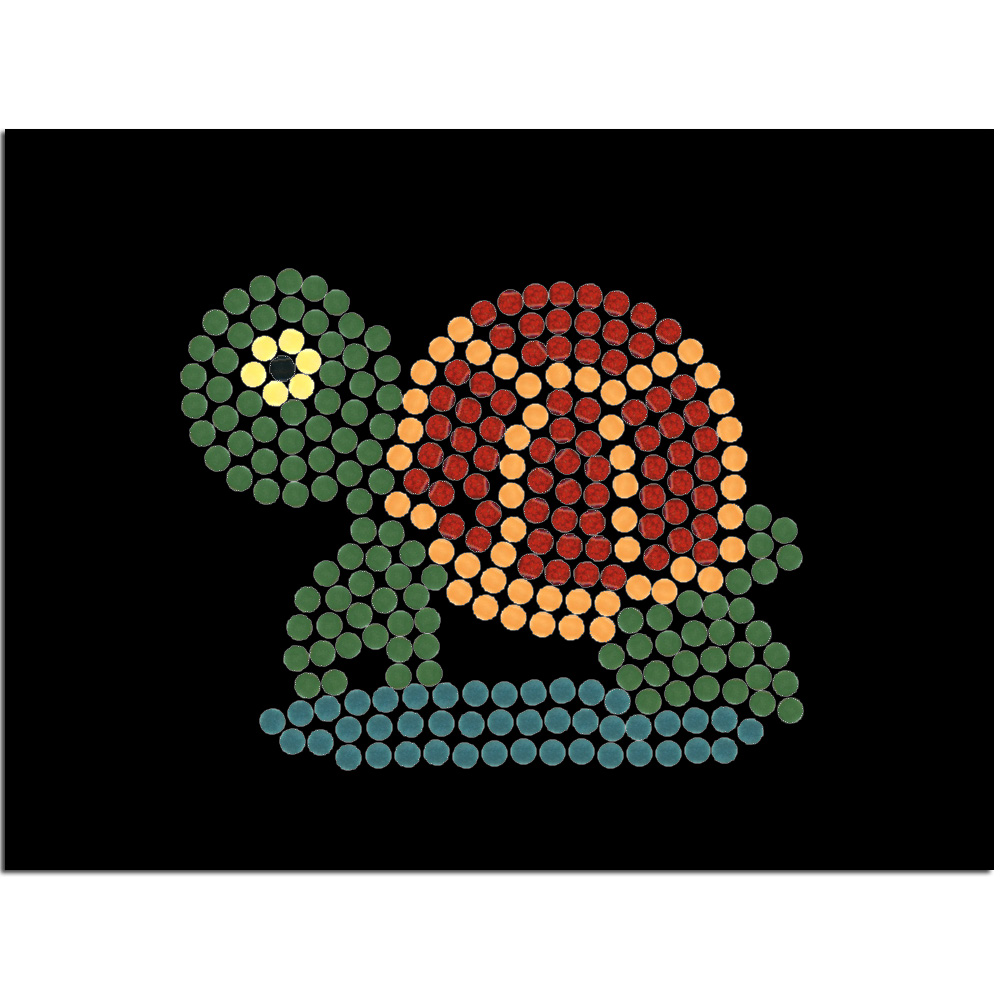 Kit creativo, Mosaico facile carapace colorata