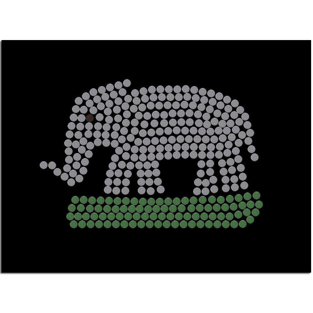 Kreativ-Set, Einfache Mosaik Groer Elefant