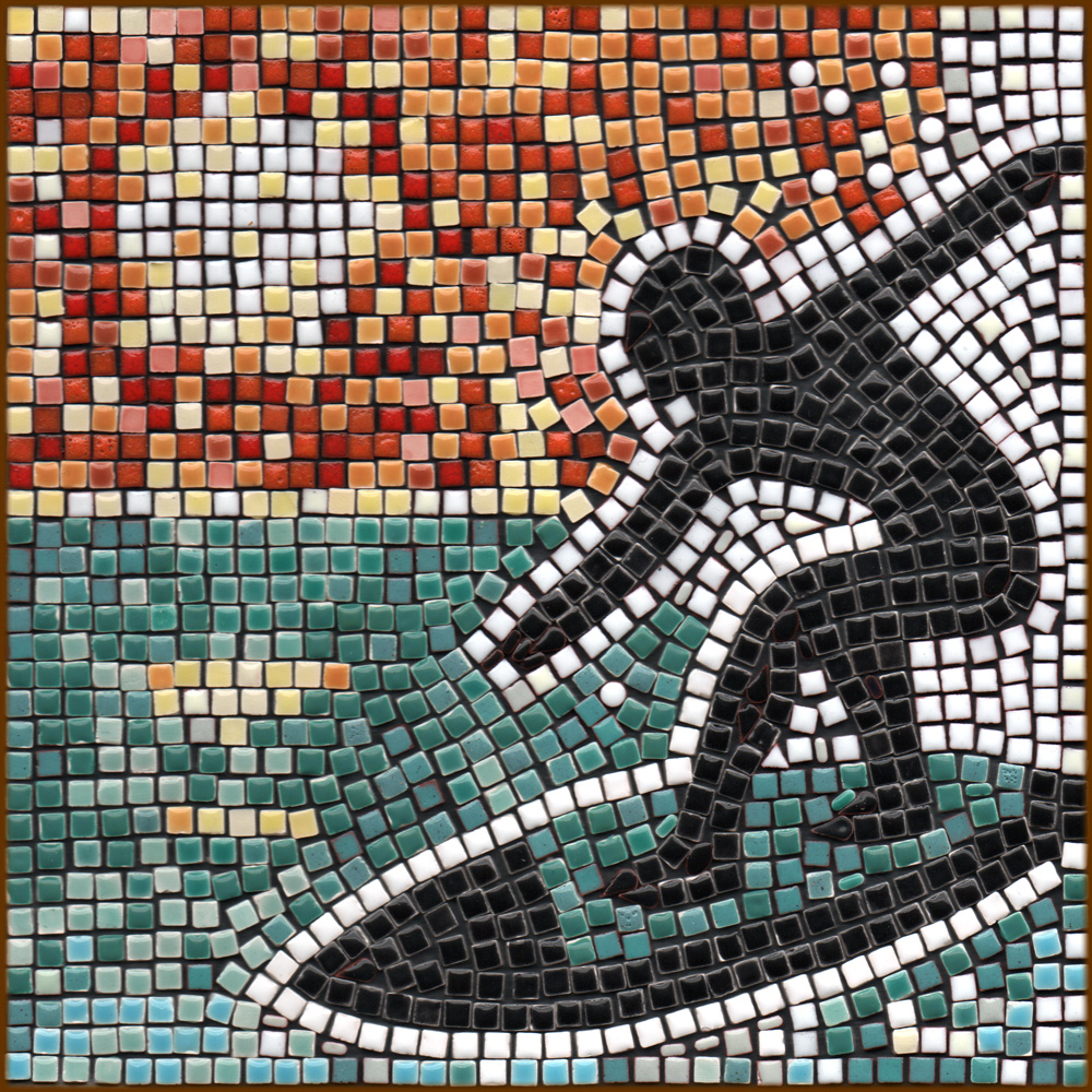 Mosaic kit DIY art 20x20cm Surfer