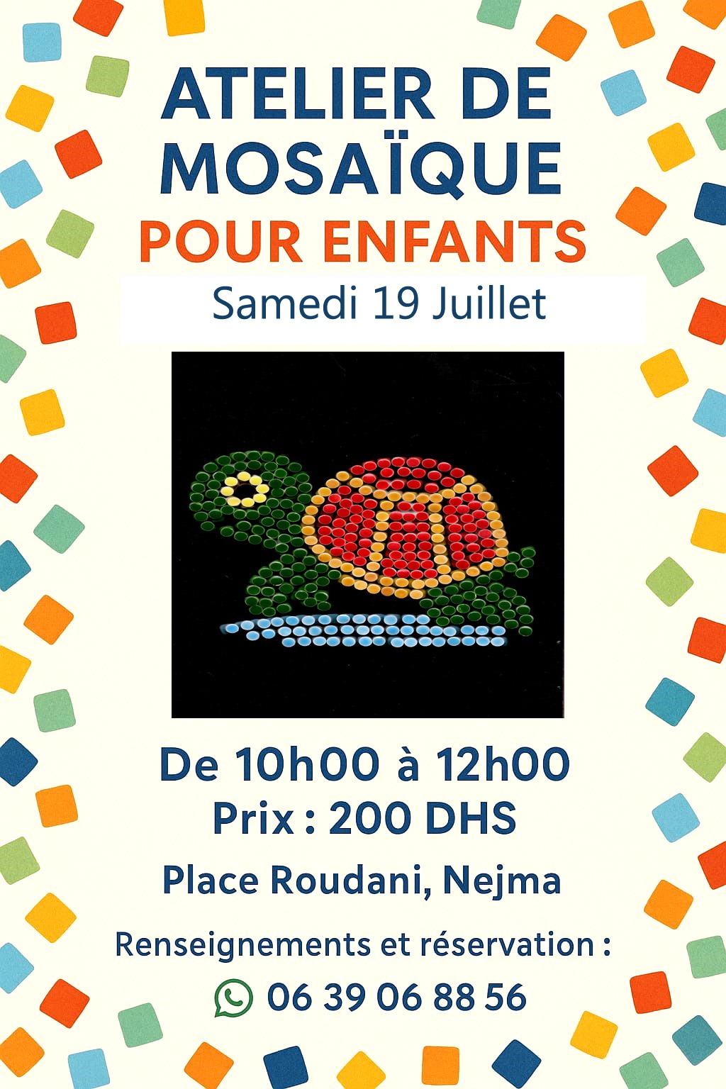 Atelier mosaque junior.